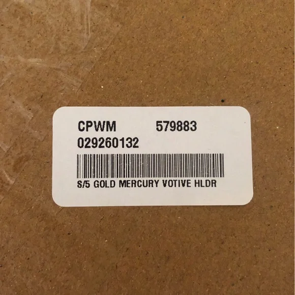 World Market Set of 10 (Two sets of 5) Gold Mercury Glass Votive Holders - Picture 12 of 12